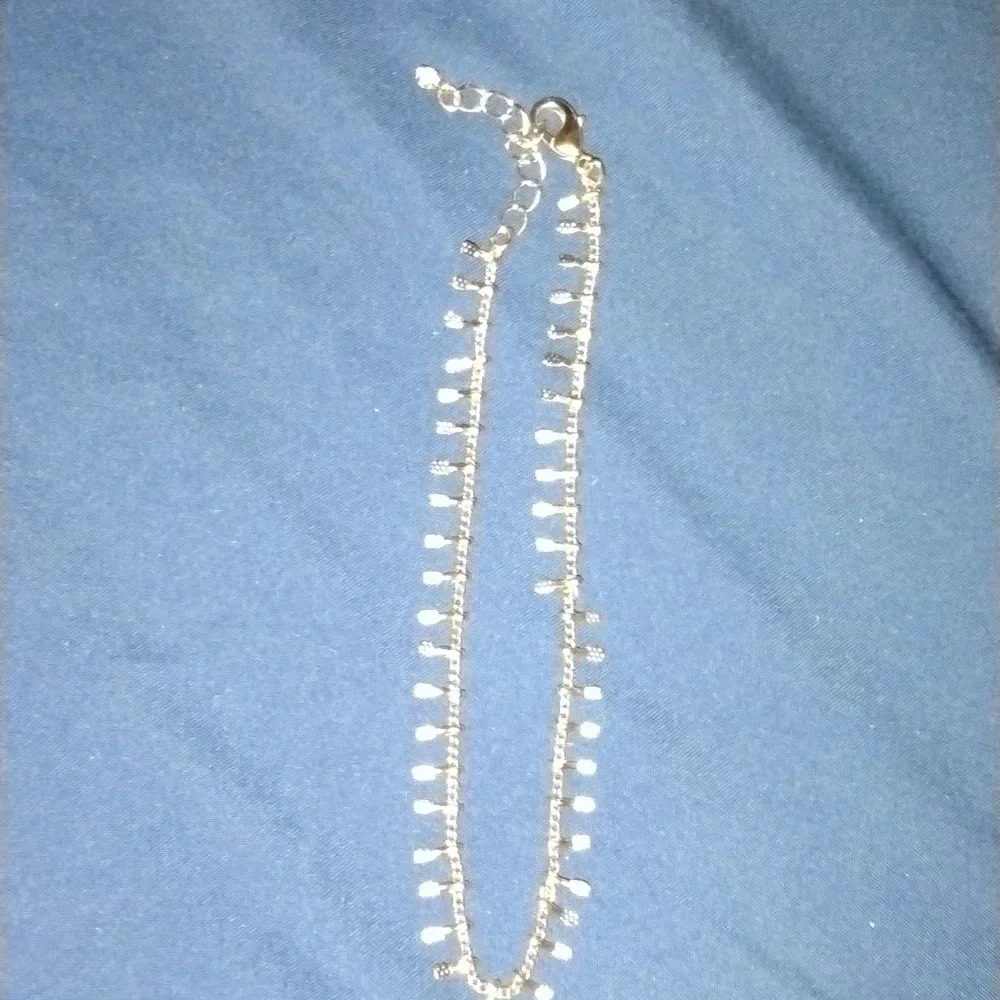 14K plated textured dangle Anklet 😍 - Picture 6 of 9